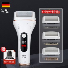 전동 발각질제거기 발바닥 뒤꿈치 각질케어 각질제거기 풋케어 발각질 뒷꿈치 진동클렌저 굳은살 각질 제거, 2. 화이트 6개 헤드