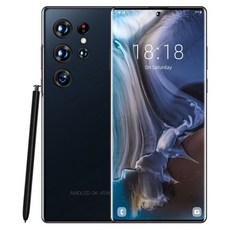2023 글로벌 버전 S22 울트라 스마트폰 6.8 인치 HD 16GB + 1TB 듀얼 Sim 잠금 해제 휴대폰 48mp 100mp 4G 5G 휴대용 핸드폰, 한개옵션1, Black-16gb 1tb