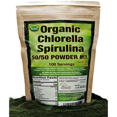 굿네이쳐드 클로렐라 스피루리나 파우더 Good Natured Chlorella Spirulina Powder 200g, 1세트