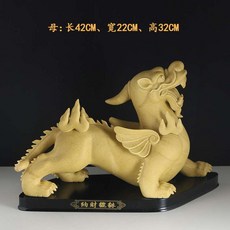 미르마켓 도자기장식 마네키 용맹한군대 진열 장식품 누런색 엘로우 TV거실장 사무실 중역테이블 현관 개업 기프트, 용맹한군대 어머니