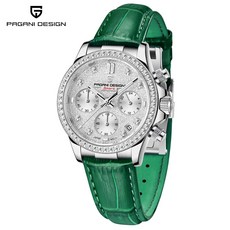 파가니 디자인 PD-1730 볼드 큐빅 가죽 시계 Pagani Design PD-1730 Bold Cubic Leather Watch 여성 가죽손목시계 큐빅시계