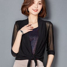 여자숄 작은숄 여성여름옷 코디하기쉬운 외투 자외선차단옷 조끼 카디건 배치매다는 치마가달린스타일 밖에걸쳐입는스타일 짧은타입 얇은타입