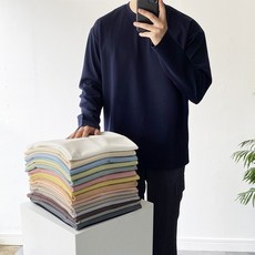 LAINE 감탄 남자 오버핏 긴팔티 17컬러