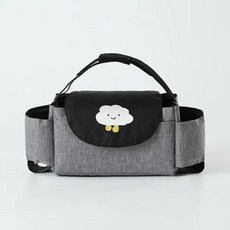 만화 유모차 정리함 기저귀 가방 기저귀 가방 캐리지 버기 유모차 카트 바구니 후크 액세서리, [01] Gray Cloud, 1개