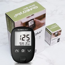 글루네오 플러스 혈당측정기 + 시험지 50매 채혈침 110개 솜 100매, 1개