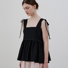 아워코모스 comos 1124 ribbon sleeveless blouse (black)