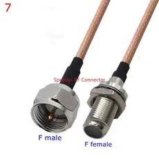 다용도 IEC TV-F 수 암 커넥터 케이블 75Ohm RG179 직각 RF 연장 저손실 고속, [07] Type7-1pcs, [01] 10CM, 07 Type7-1pcs_01 10CM, 1개