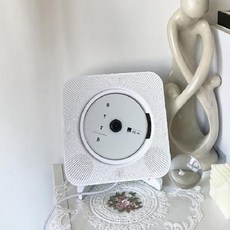 벽걸이 CD 시디 플레이어 한국식 인스 cd플레이어 미니휴대용 탁상형 어린이 영어 읽기, 01 DVD 오프화이트+블루투스+HDMI 라