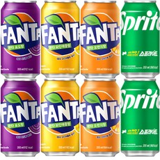 마셔몰 환타오렌지 355ml(12캔)+환타포도 355ml(12캔)+환타파인애플 355ml(12캔)+스프라이트 355ml(12캔) 총48캔, 355ml, 1세트