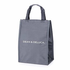DEAN & DELUCA 딘앤델루CA 쿨러백 그레이M 보냉가방 지퍼가 달린 컴팩트 도시락 런치백, 1개