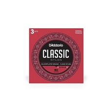 D'Addario 다다리오 클래식 기타 현 Sliverplated Wound Clear Nylon Normal Tension EJ27N-3D 3set 팩 국내