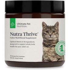 ULTIMATE PET NUTRITION 고양이 파우더 궁극의 반려동물 영양 뉴트라 트라이브™ 비타민 미네랄 프로바이오틱스 효소 항산화제 슈퍼푸드 블렌드를 위한 40 in 1, 1개, 42g