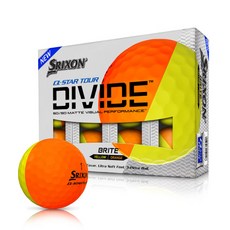 스릭슨 Q-STAR 투어 디바이드 골프볼 3피스, 옐로우+오렌지