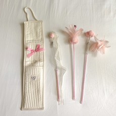  고양이 장난감 용품 4종 SET 럭셔리 깃털 3종+카샤 보관함 소형.개달당, 단품 