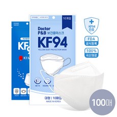 닥터피앤비보건용마스크(KF94)(대형)(백색), 100매