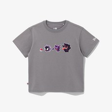 [뉴에라 키즈] 13292101 포켓몬 에볼루션 고오스 티셔츠 라이트 차콜 아동반팔티셔츠