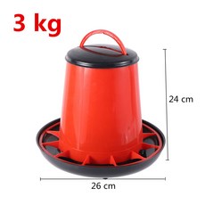 1.5kg3kg6kg 품질 닭 자동 피더 메추라기 비둘기 먹이 양동이 가금류 동물 도구 1Pc, 3 kg, 1개