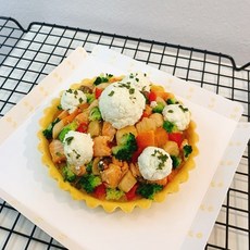 멍심당 자연식 타르트 수제간식, 1개, 오리고기&연어