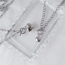 실버볼드목걸이