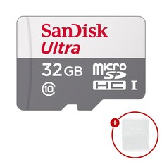 샌디스크 마이크로SD카드 울트라 SDSQUNR + SD카드 케이스, 1개, 32GB