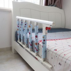 침대 안전 가드 레일 난간 접이식 사이드 낙상방지 낙하방지 울타리 낙상, A. 길이 94CM+높이 5CM 베이스+블루 칼럼 슬리