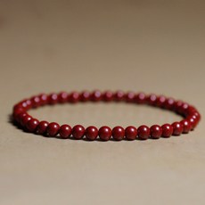 경면주사 삼재 팔찌 원석 묵주 염주 부적 행운 재물 건강 성취 불교 액막이, 4mm, 1개