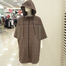 디데무 예리엘체크판초코트 케이프코트 망또스타일 엔씨 부천점 봄가을 코트