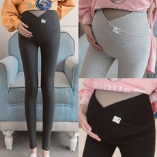 V 심플 슬림핏 배보호 임산부 레깅스 (M-XXL) 204453 심플임부레깅스 심플레깅스 배보호레깅스, 블랙M, 본상품선택