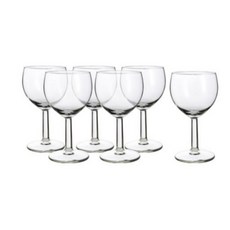 이케아 FORSIKTIGT 와인잔 유리 003.002.06, 6개