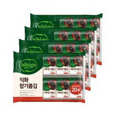 CJ제일제당 비비고 직화 참기름김 4.5g 20개입 x4개(총 80개), 4개