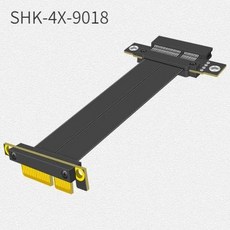 PCI-E 익스텐션 케이블 PCI 익스프레스 4x 그래픽 SSD RAID 익스텐더 변환 라이저 카드 수직 90 ° 180, 02 SHK-4X-9018_09 5cm, 02 SHK-4X-9018_09 5cm