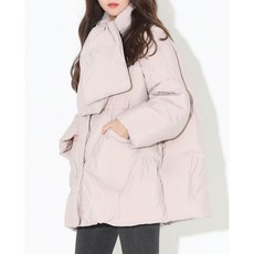 여성 코트겨울 여성 방한 패딩 머플러 오리털 루즈핏 [R/ + 상품0125]