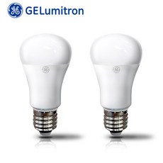 GE루미트론 LED 전구 7W E26 주광색/전구색 x 2개, 전구색(노란빛)