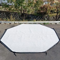 카즈미 텐트 전용 카페트 비바돔쉘터 플러스 팔각 러그 매트 지퍼연결, 브라운
