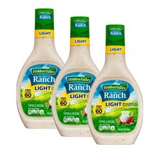 히든벨리 라이트 오리지널 랜치 샐러드 드레싱 앤 토핑 Hidden Valley Light Original Ranch, 3개, 473ml