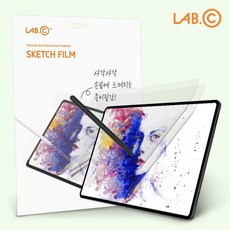 랩씨 갤럭시탭 S9울트라 S8울트라 공용 저반사 지문방지 종이질감 하드 스케치필름(2매), 단일=LABC-488-GTS9U-HD2, 상세 설명 참조