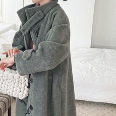 다잇템 [다잇템] 여자 롱 FW 떡볶이단추 외투 더플 코트