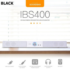 용품 IBS-400W USB 전원 사운드바 스피커 블랙 컴퓨터 멀티미디어장비