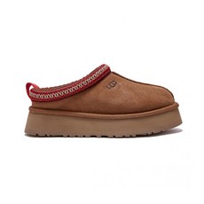 UGG 어그 for women 스티치 칼라 플랫폼 슬리퍼 타즈 - 체스트넛