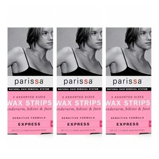 페리샤 다양한 사이즈 여성 제모 왁스 스트립 24 개입 3팩 Parissa Assorted Size Wax Strips (24 strips) Pack Of 3, 3개