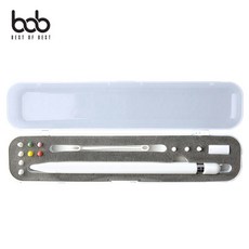 bob 애플펜슬 전용 플라스틱 다용도 펜슬케이스 Apple Pencil 1세대 2세대 펜슬팁 충전젠더 수납 휴대, 블랙