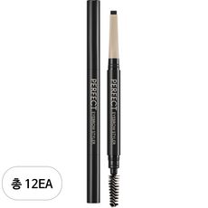 미샤 퍼펙트 아이브로우 스타일러 오토펜슬 0.15g, 12개, 블랙