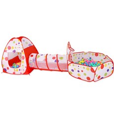 IMBABY 3 In 1 Play Tent 어린이를위한 베이비 완구 볼 풀 어린이 오션 볼 풀 접이식 어린이 놀이 텐트 Pla, 02 Red Dot_04 스페인