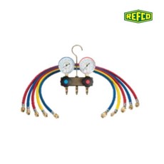 REFCO 레프코 APEX-6-DS-R22 아날로그 매니폴드게이지 (R-22 R-134A R-404A), 1개 - apeks게이지