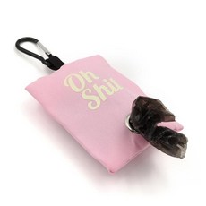 애완동물 캔버스 쓰레기 봉투 디펜서 휴대용 강아지 거치대 야외 고양이 픽업 정리함, 05=Pink