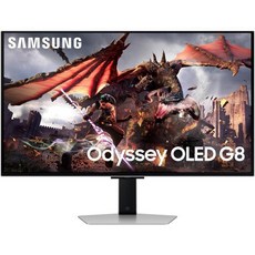 삼성 32인치 오디세이 올레드 G8 G80SD 시리즈 4K UHD 스마트 게이밍 모니터 240Hz 0.03ms 글레어 프리 디스플레이 허브 조절 가능한 날렵한 메탈 디자인 LS3