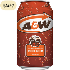 [해외] 루트비어 A&W 355ml X 12캔 무알콜 카페인프리 올스타일 캐나다직송, 12개