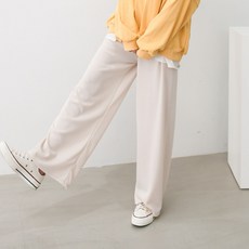 [] 편한 여자 통바지 면 와이드 바지 밴딩 골지 라인 스트라이프 줄무늬 편안한 팬츠 4컬러 리뷰후기