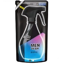 페브리즈 MEN 데오드란트 파워 섬유탈취제 쿨아쿠아향 리필, 320ml, 2개