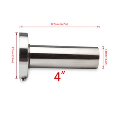 범용 3 5 /4 원형 스틸 이동식 스테인레스 자동차 배기 머플러 소음기 실버, 4 Unadjustable